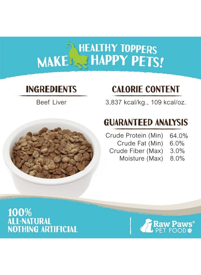 Raw Paws Boost Pet Food Topper Freeze-Dried Beef Liver, 3.2-oz, Made in USA, Dog Food Toppers for Picky Eaters, Cat Gravy Dog Gravy Topper for Dry Food, Beef Liver Sprinkles for Dogs, Cat Food Toppers - Image 4