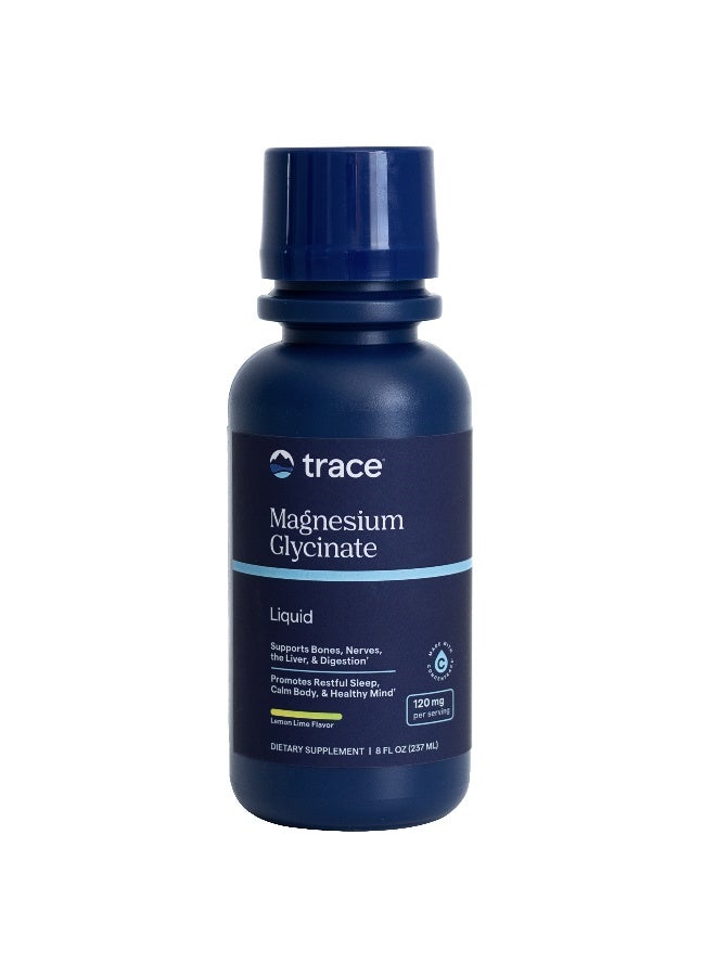 Trace Minerals Magnesium Glycinate Liquid Supplement 8 Fl Oz 237Ml