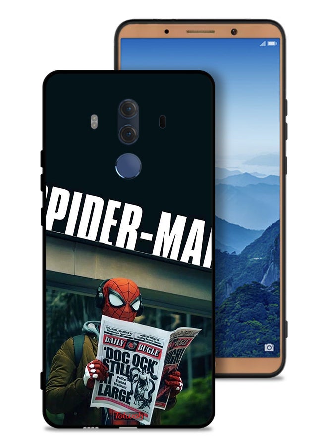 Tolwak Huawei Mate 10 Pro Protective Case Cover Spiderman Reading Newspaper - Image 1