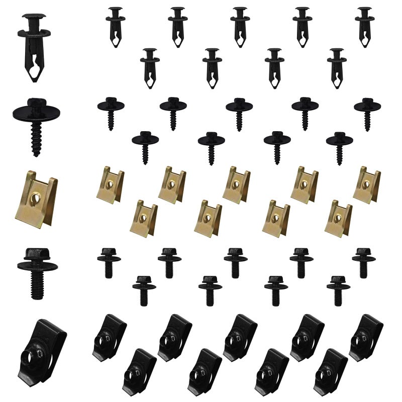 GolTHd 50PCS Car Bolts and Screws Car Clips Universal UNuts Plastic Rivet Fasteners Universal Automotive Push Fasteners Engine Under Cover Splash Shield Guard Body Bolts - Image 3