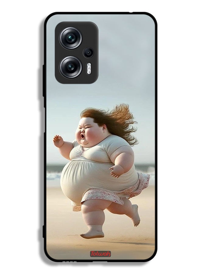 Tolwak Xiaomi Poco X4 GT Protective Case Cover Fatty Baby Girl Running - Image 2