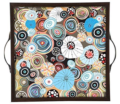 Printelligent Serving Tray Can be Used in Any Occasion of Family Single Piece in Brown Colour (Large 14 x 14 Inch) - Image 1