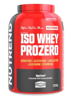 NUTREND ISO Whey Pro Zero - Premium Whey Protein Isolate, Strawberry Cheesecake Flavor, 2250g 