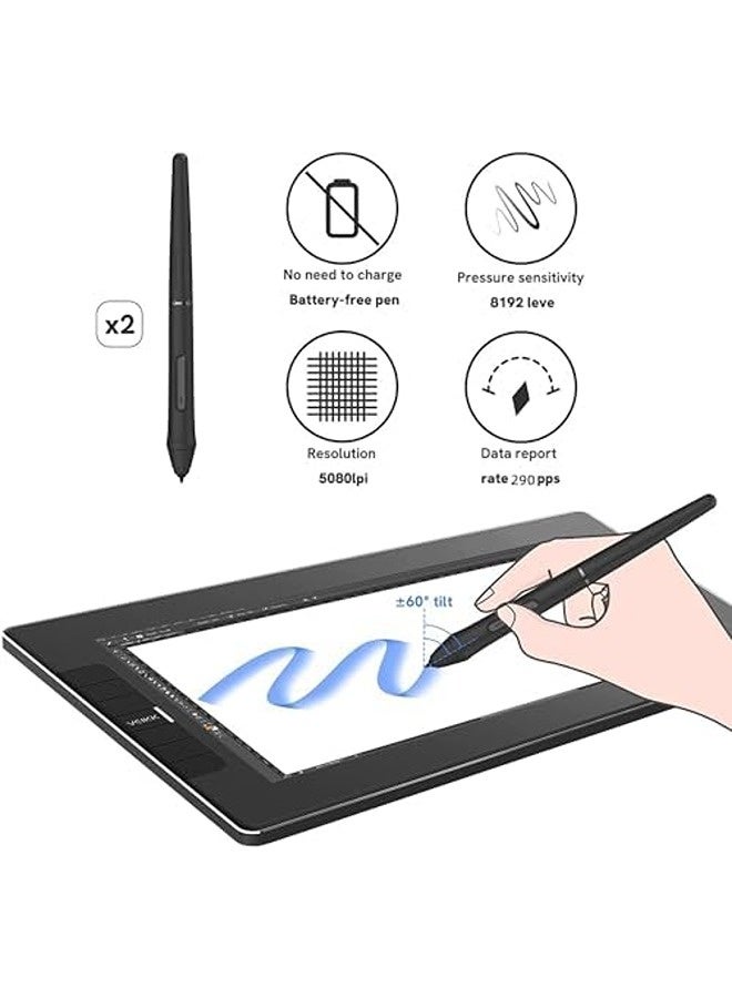Veikk VK1200 Graphic Drawing Tablet with Screen | 11.6" Full-Laminated Display, Battery-Free Pen with 8192 Pressure Levels & Tilt Support, 6 Shortcut Keys - Image 4