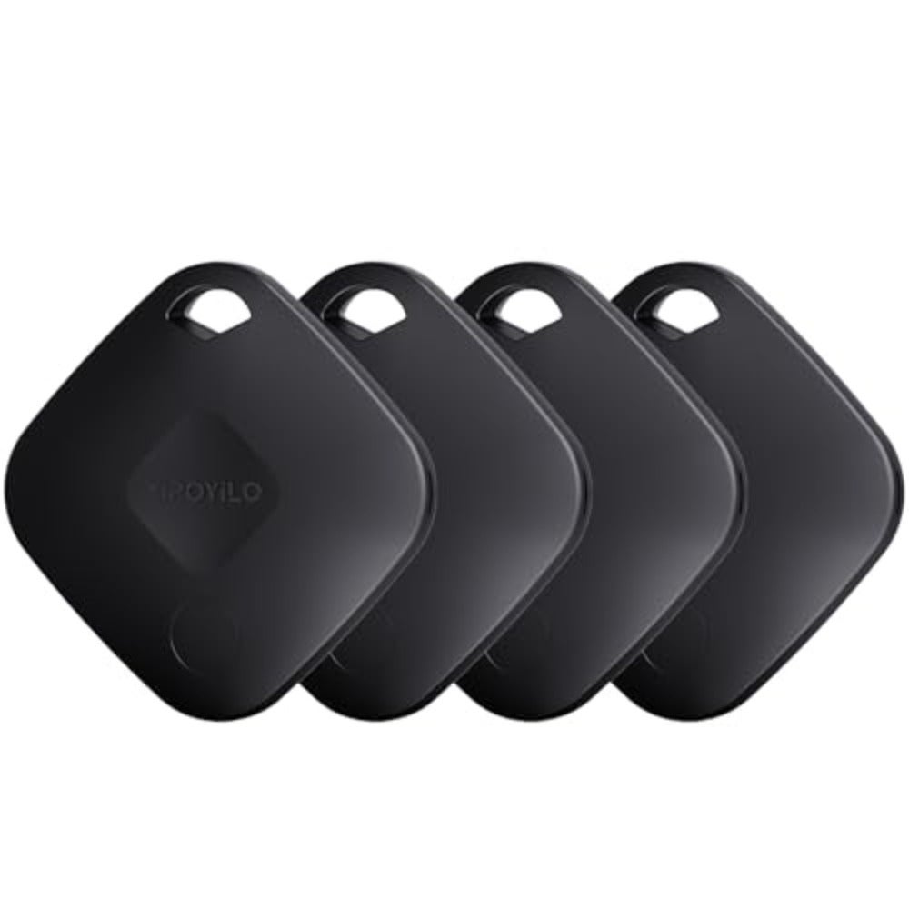 Air Tracker Tag for Android Google Find Hub: Bluetooth item tracker with privacy protection, black, 4-pack, ideal for keys, bags, suitcases