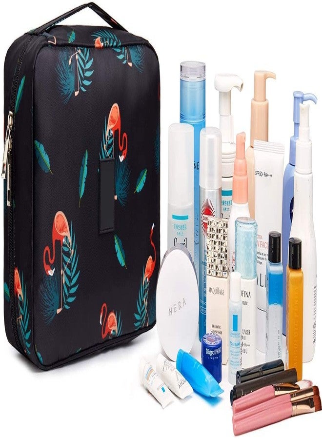 VHKD Hanging Cosmetic Toiletry Bag for Men Women Travel Organizer Accessory Toiletry Cosmetics Bag Nylon Waterproof Makeup Shaving Kit Pouch Bag for Men Women (Black Combo 1, Cosmetic Bag) - Image 4