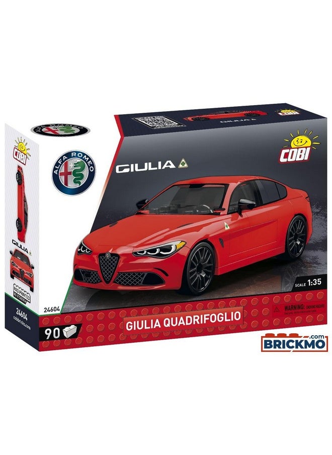 COBI COBI Alfa Romeo Giulia Quadrifoglio Vehicle, Red - 90 Pieces - Ages 6+ 