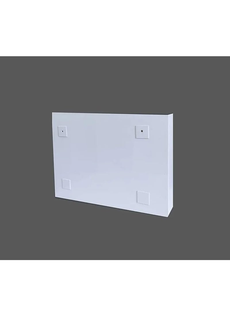 WINACO WINACO Diplomat Rich Look Off White Acrylic Three Door 20 x 4 x 16 Inches Bathroom Cabinet with Mirror  - Image 5