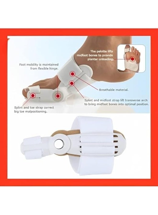وسادة جبيرة لعلاج ورم إبهام القدم، جبيرة تقويم ورم إبهام القدم مع دعم لكسور أصابع القدم ودعم للقدم لتخفيف الألم، فاصل أصابع القدم، مصحح الإبهام للعناية بالنساء والرجال - Image 5