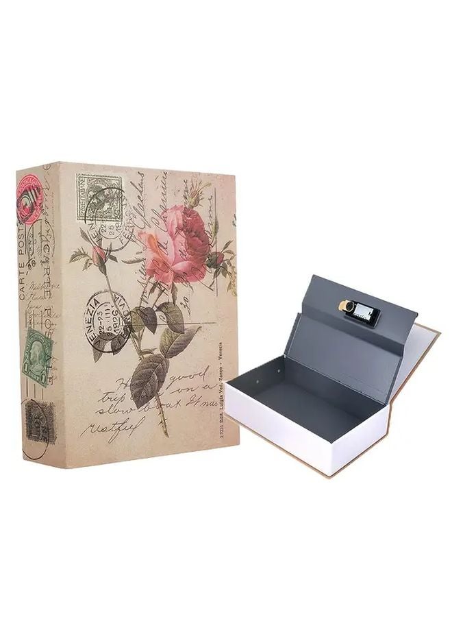 Portable Book Safe With Combination Lock Rose Code Secure Storage Box For Valuables - Image 2