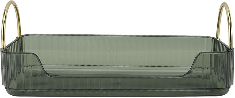 منظم الحمام الأخضر الصواني لمستحضرات التجميل والعطور والمجوهرات لطاولة الحمام - Image 1