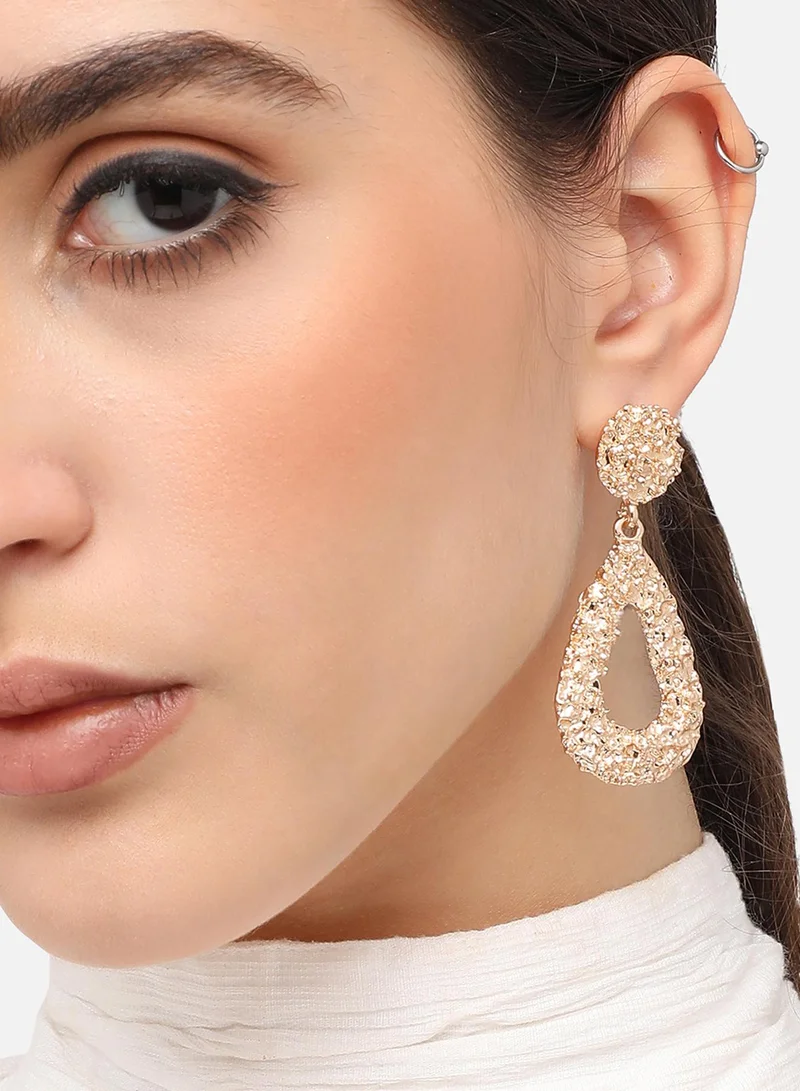 سوهي مطلية بالذهب مصمم الحجر انخفاض القرط الطرف