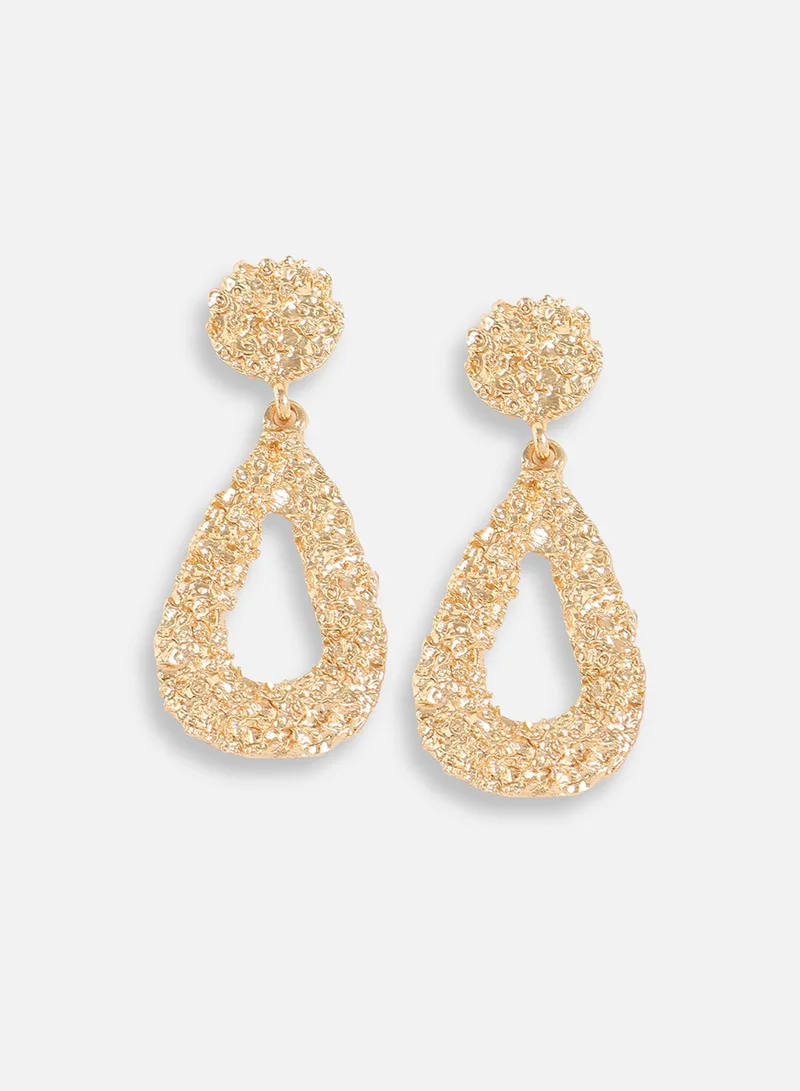 سوهي مطلية بالذهب مصمم الحجر انخفاض القرط الطرف