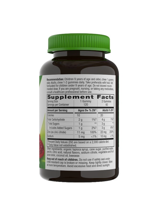 Nature's Way Zinc Gummies Mixed Berry Flavoured, 120 Gummies - Immune System Support - Image 3