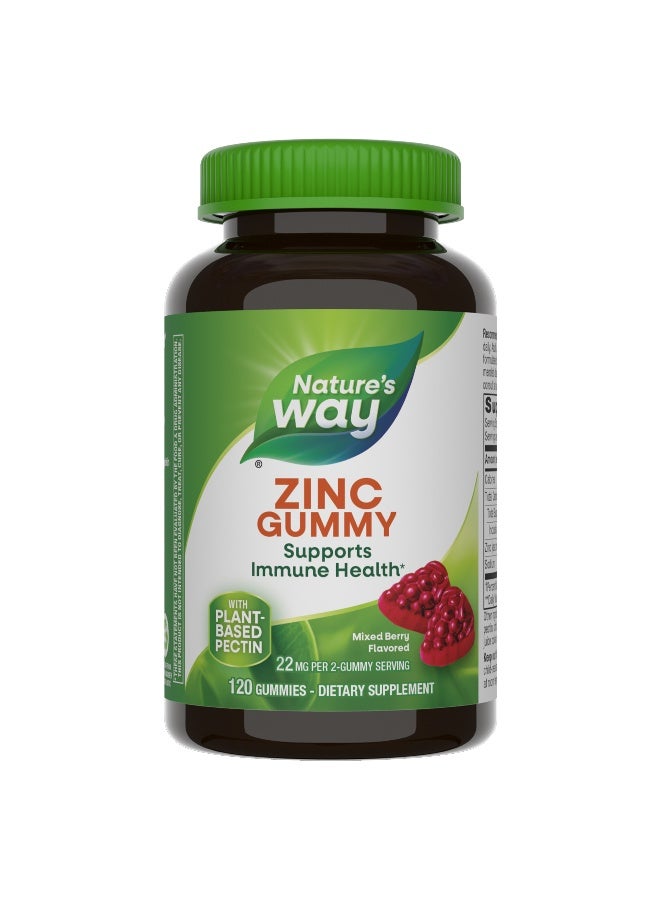 Nature's Way Zinc Gummies Mixed Berry Flavoured, 120 Gummies - Immune System Support - Image 1