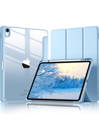 Protective Case Cover For Apple iPad Air4/Air5 10.9 inch (2020/2022) Generation with Pencil Holder, [Support Apple Pencil Charging and Touch ID], Clear Transparent Case with Auto Wake/Sleep Light Blue - pzsku/Z713A8D409E2B8BAFC1D0Z/45/_/1730123508/195eb78f-e1ec-4697-a06b-2fd89682970a