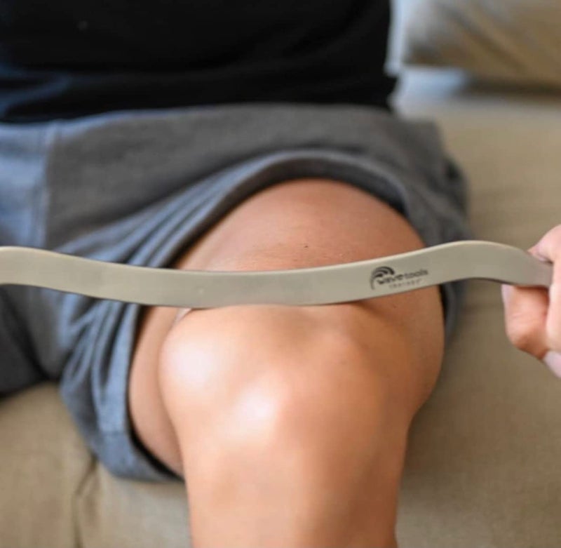 Wavetools Therapy Recover Muscle Scraper and Massage Handle Bar for Legs and Back, Dual Finish: Polish and Matte - Image 1