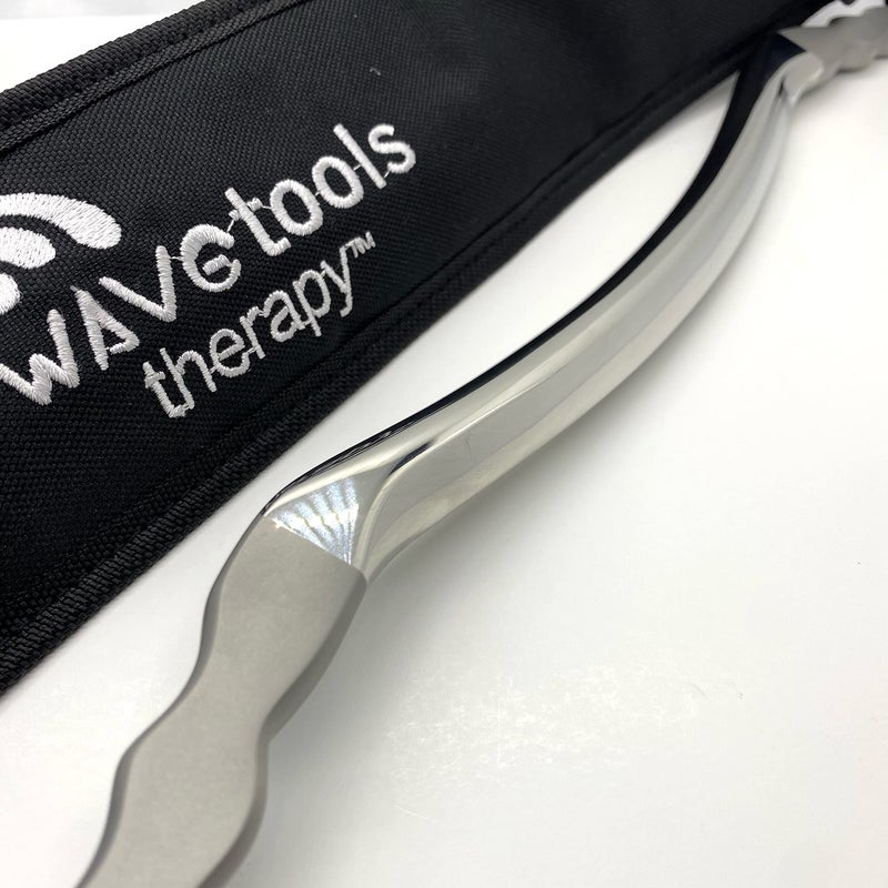 Wavetools Therapy Recover Muscle Scraper and Massage Handle Bar for Legs and Back, Dual Finish: Polish and Matte - Image 2