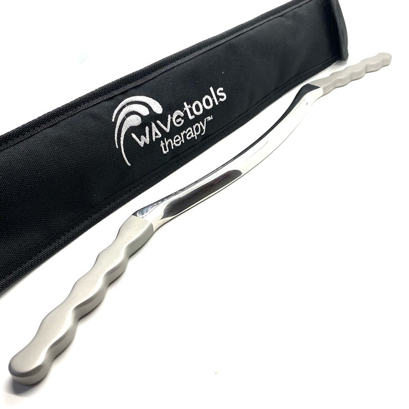 Wavetools Therapy Recover Muscle Scraper and Massage Handle Bar for Legs and Back, Dual Finish: Polish and Matte - Image 3