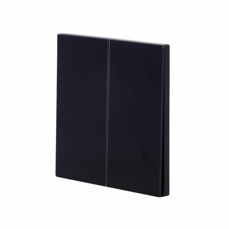 Donmarco 2 Gang 1 Way Momentary Switch – Ultra Thin Glass, Modern & Durable, Fire-Resistant Electric Switch, 15-Year Warranty, Wall Switch for Home and Office (Matt Black) - Image 2