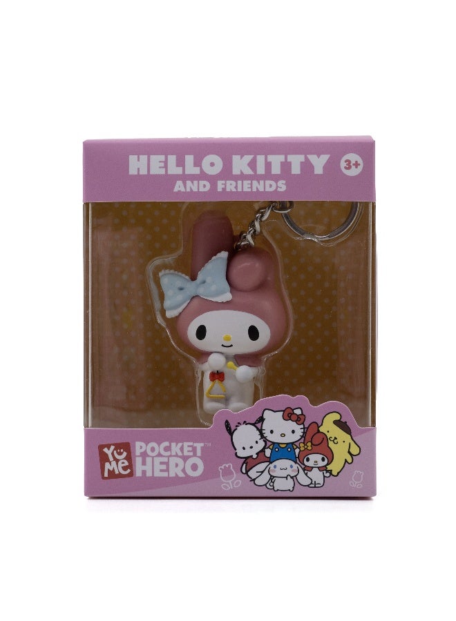 Friends Collectible Keychain Pocket Hero - My Melody | Sanrio Characters | Collectible Figure | Display Figure | Bag Clip | Bag Accessories | Perfect Gift For Collectors And Kids