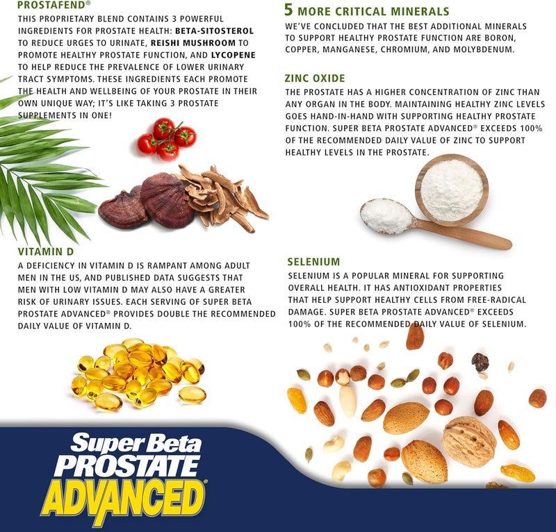 Super Beta Prostate Advanced Prostate Supplement for Men â€“ Reduce Bathroom Trips, Promote Sleep, Support Urinary Health & Bladder Emptying. Beta Sitosterol not Saw Palmetto. (60 Caplets, 1-Bottle) - Image 4