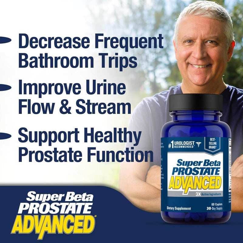 Super Beta Prostate Advanced Prostate Supplement for Men â€“ Reduce Bathroom Trips, Promote Sleep, Support Urinary Health & Bladder Emptying. Beta Sitosterol not Saw Palmetto. (60 Caplets, 1-Bottle) - Image 3