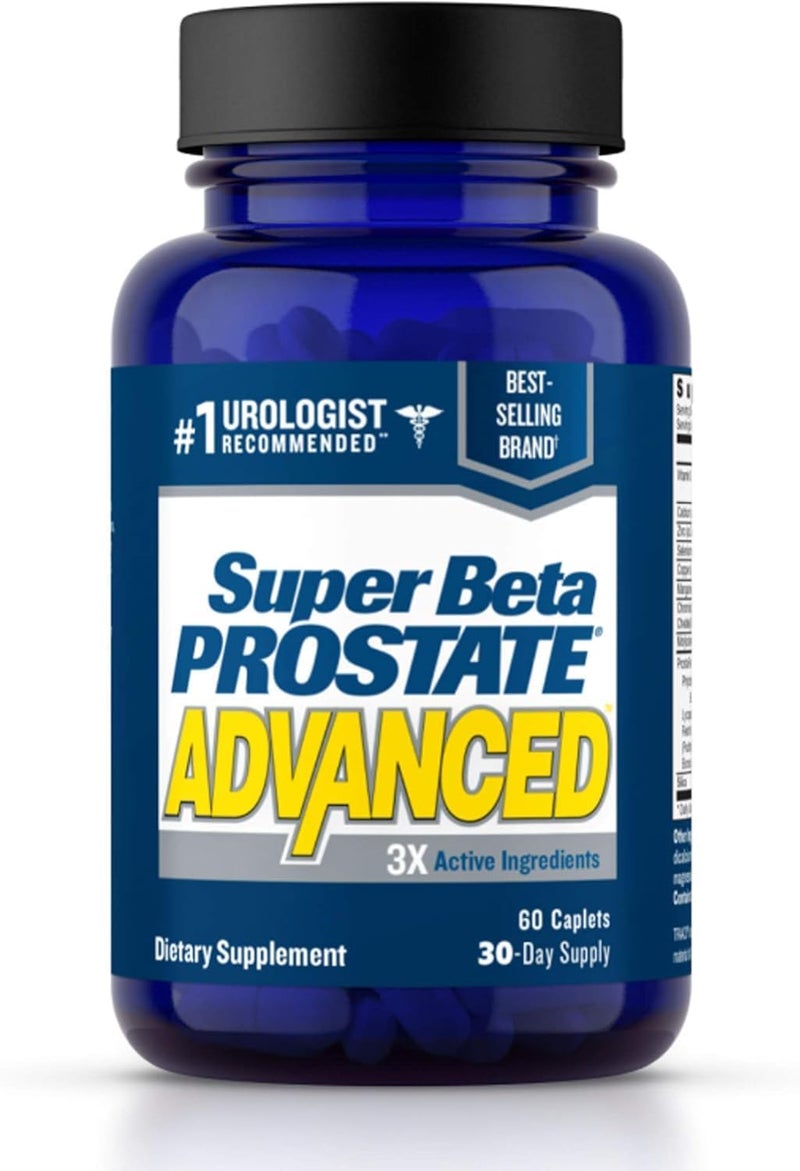 Super Beta Prostate Advanced Prostate Supplement for Men â€“ Reduce Bathroom Trips, Promote Sleep, Support Urinary Health & Bladder Emptying. Beta Sitosterol not Saw Palmetto. (60 Caplets, 1-Bottle) - Image 1