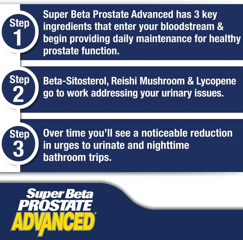 Super Beta Prostate Advanced Prostate Supplement for Men â€“ Reduce Bathroom Trips, Promote Sleep, Support Urinary Health & Bladder Emptying. Beta Sitosterol not Saw Palmetto. (60 Caplets, 1-Bottle) - Image 5