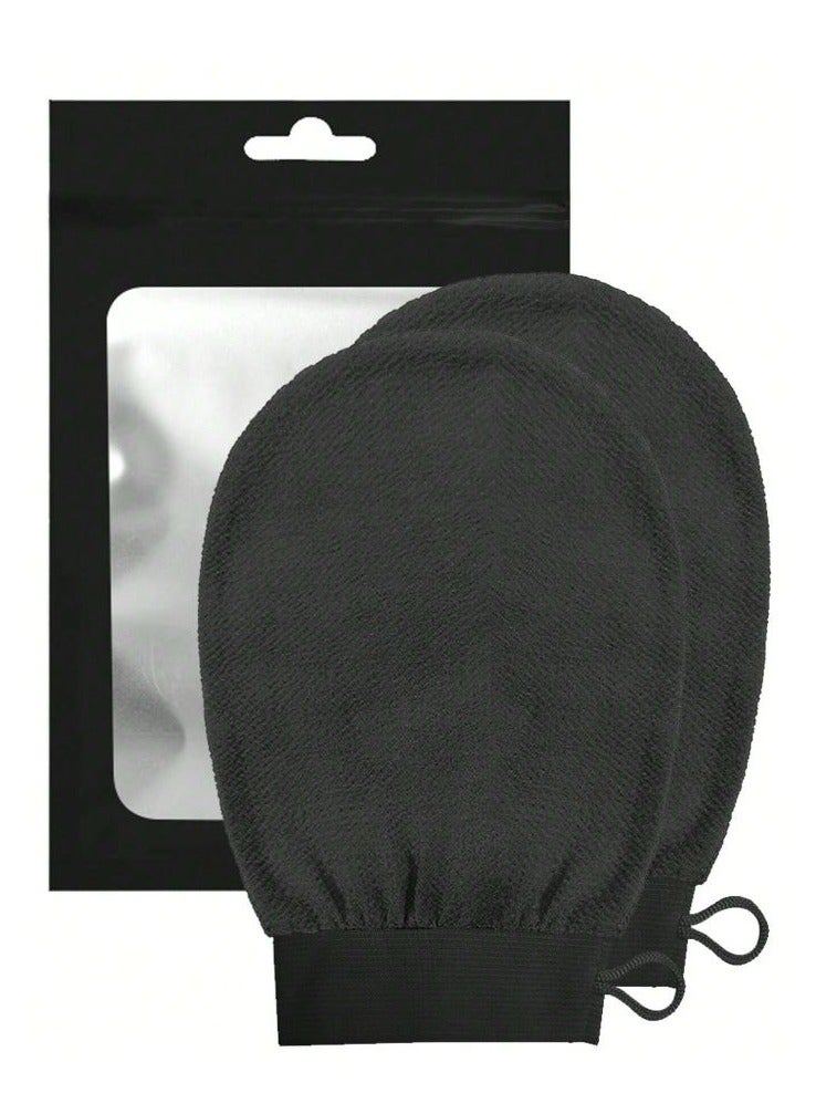 2 Pieces Original Shower Moroccan Glove Black Moroccon Loofah for body scrub - Image 2