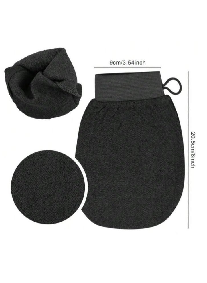 2 Pieces Original Shower Moroccan Glove Black Moroccon Loofah for body scrub - Image 3
