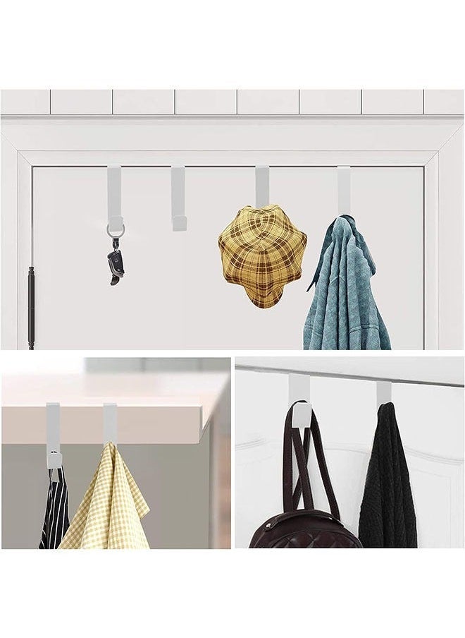 3-Piece Over The Door Hooks Bathroom Hook, Sturdy Metal Single Over Door Hooks for Hanging Towels Clothes Bathroom, Hold Up to 5KG - Image 5