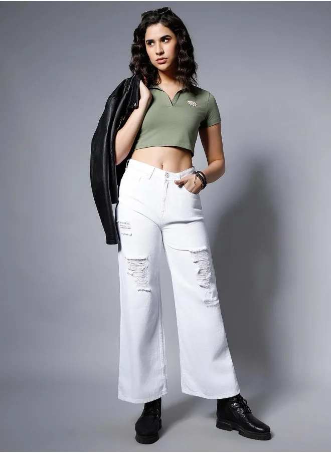 هاي ستار Women White Jeans