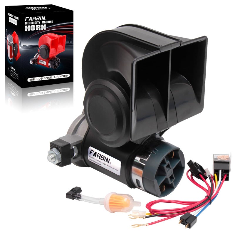 بوق هواء FARBIN 24V مع ضاغط بوق قطار 24 فولت للشاحنات بوق سيارة عالي الصوت مع مجموعة أسلاك