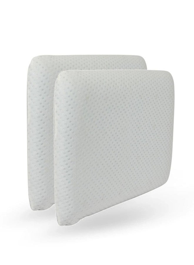 Sleepsia Cool Gel Ventilated Memory Foam Standard Pillow - Best Neck & Shoulder Pain Relief Pillow, Comfortable Sleep, Orthopedic Neck Pain, Washable Cover 24" LX14.5 WX4.5 H (Pack of 2) - Image 1