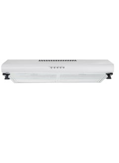 NOVEX Under Cabinet Kitchen Hood White 90cm Range Hood Convertible Duct 3-Speed Push Buttons, LED Light, and Powerful 1700 RPM  - Image 1