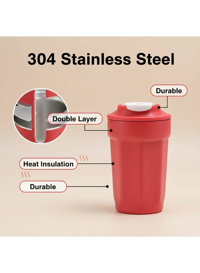 Y&D 420ml Outdoor Portable Double Layer 304 Stainless Steel Insulation Coffee Cup - Image 3