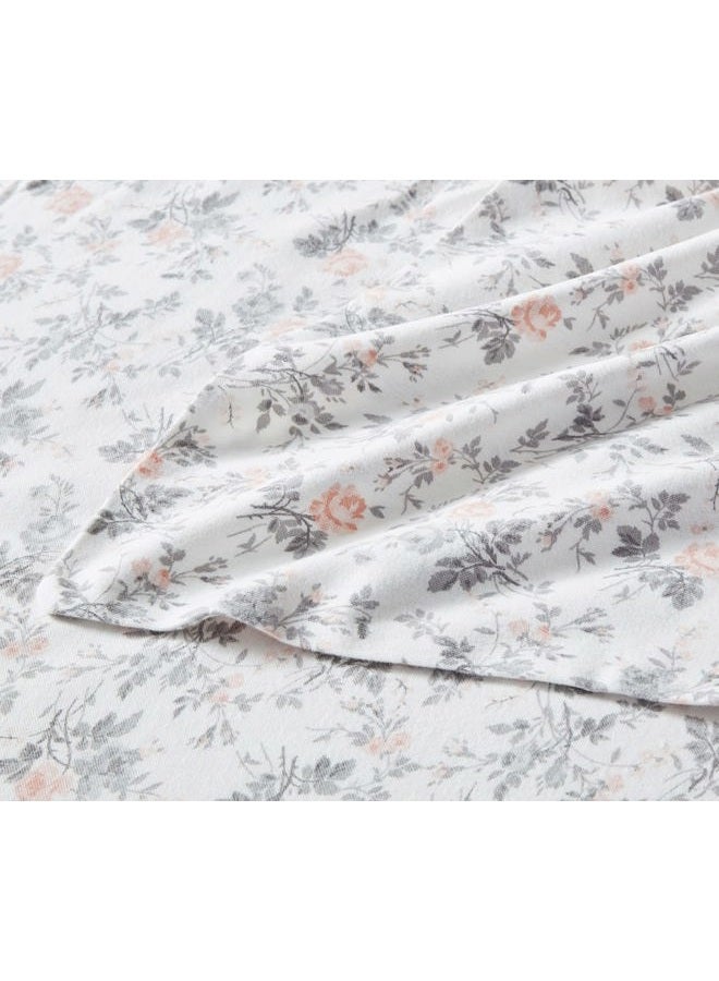 LAURA ASHLEY Home - Full Sheets, Cotton Flannel Bedding Set, Brushed for Extra Softness & Comfort (Rosalie, Full) - Image 4