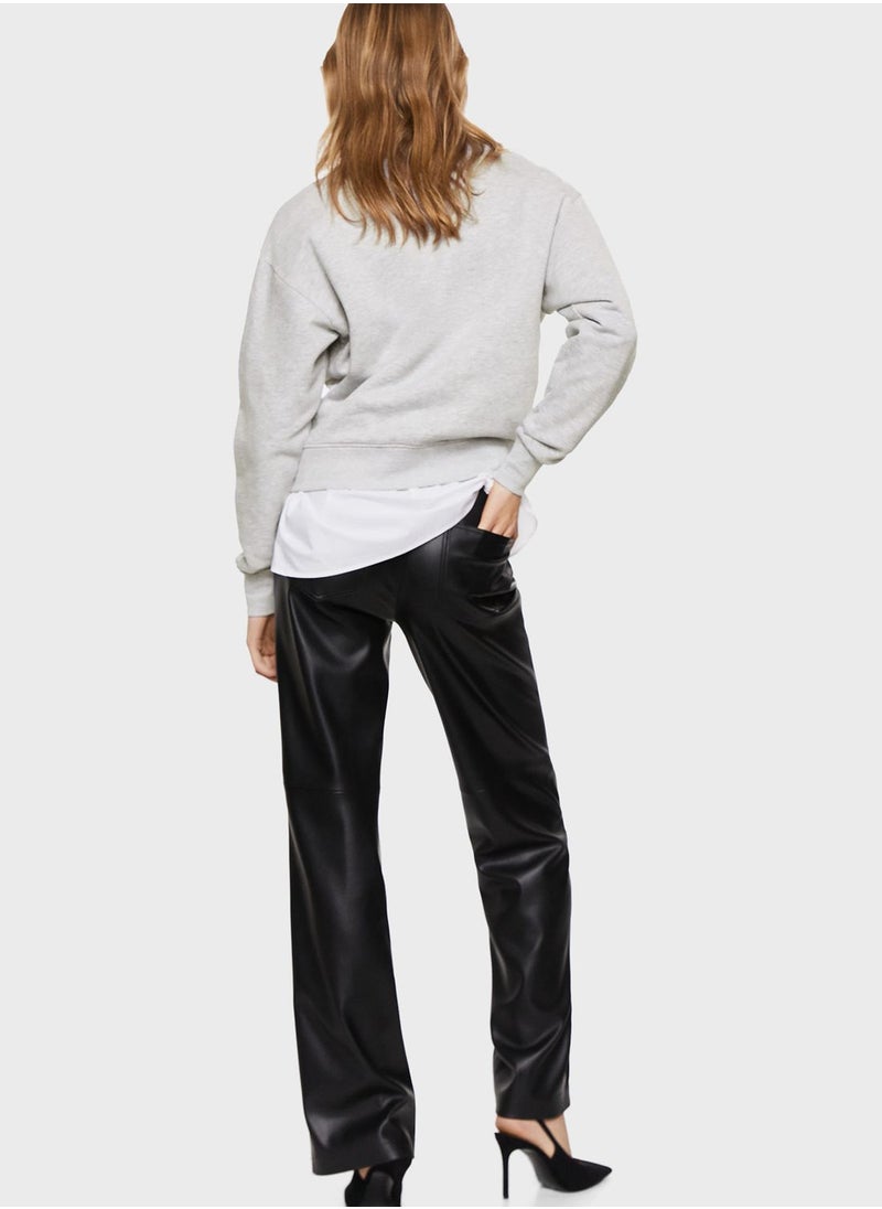 MANGO - Graphic Crew Neck Sweatshirt - Image 1
