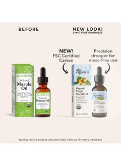Sky Organics Organic Marula Oil For Face 100% Pure & Coldpressed Usda Certified Organic To Replenish Balance & Boost Glow 1 Fl. Oz  - Image 2