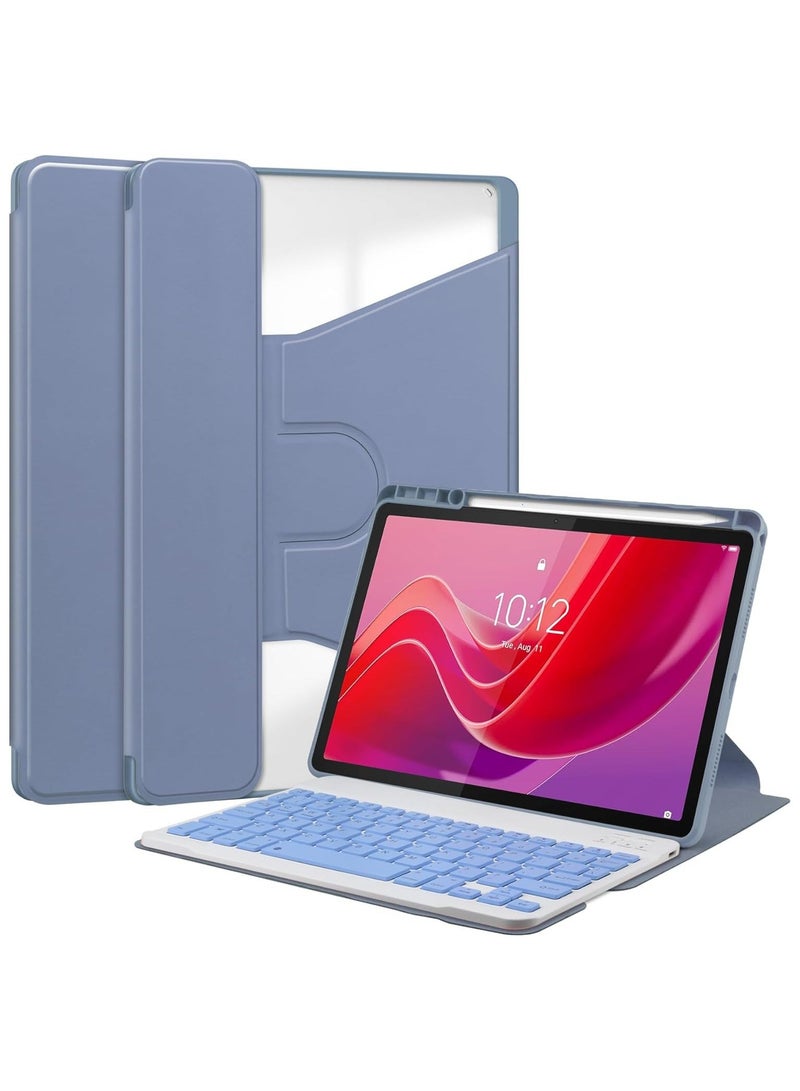 حافظة لوحة مفاتيح متوافقة مع لينوفو تاب إم 11 بوصة 2023 / وسادة شياوكسين 2024 حامل دوار غطاء لوحي ذكي قابل للفصل لاسلكي قلم - Image 1