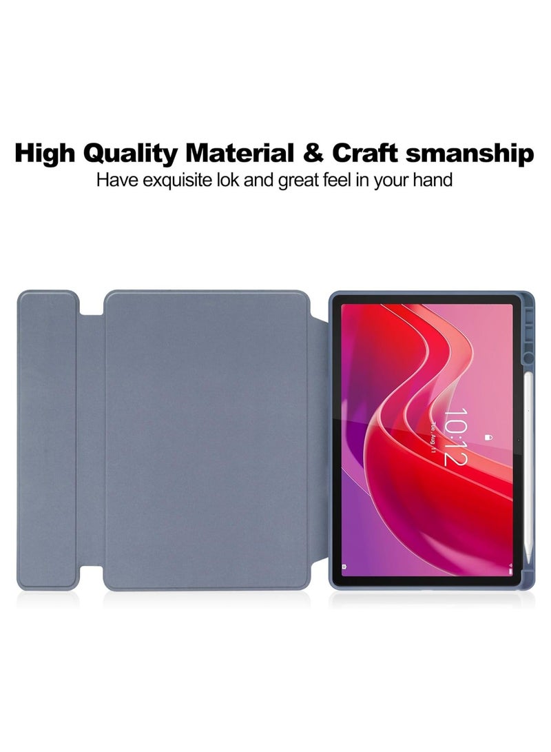 حافظة لوحة مفاتيح متوافقة مع لينوفو تاب إم 11 بوصة 2023 / وسادة شياوكسين 2024 حامل دوار غطاء لوحي ذكي قابل للفصل لاسلكي قلم - Image 3