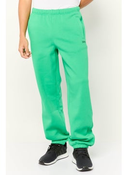 Men Regular Fit Brand Logo Sweatpants, Green