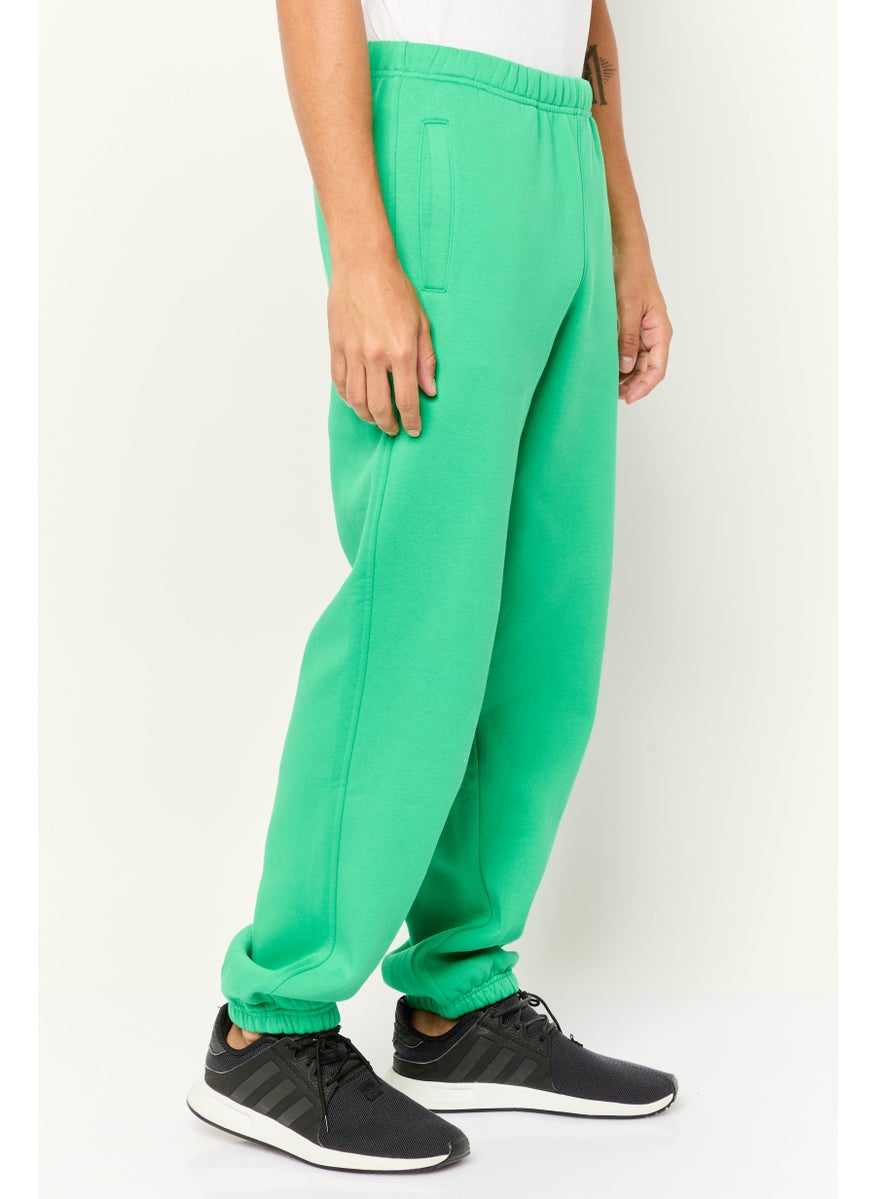 ESPRIT - Men Regular Fit Brand Logo Sweatpants, Green - Image 1