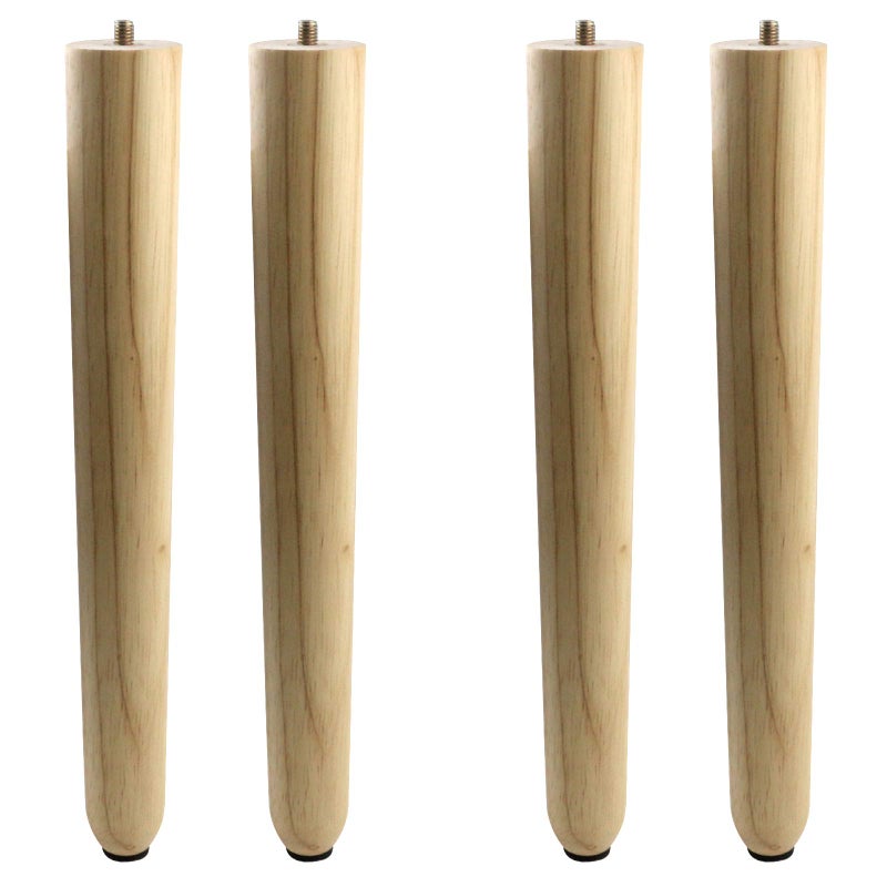 Geesatis 13 Solid Wood Furniture Legs Mid Century Legs for Couch Sofa Chair Coffee Table Legs Replacement Part with Mounting Plate and Screws