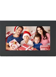 Dedicated 8-inch Digital Photo Frame HD Electronic Photo Frame Clock Multi-function Video Player Advertising Machine-Color:Black