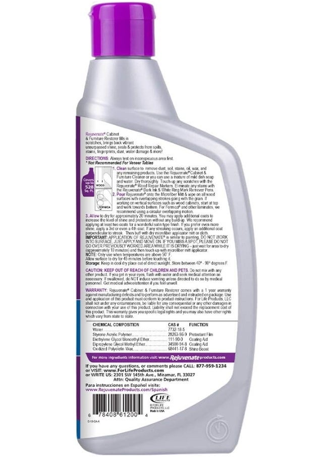 Rejuvenate - Rejuvenate Cabinet & Furniture Restorer Fills In Scratches Seals And Protects Cabinetry, Furniture, Wall Paneling - Image 1