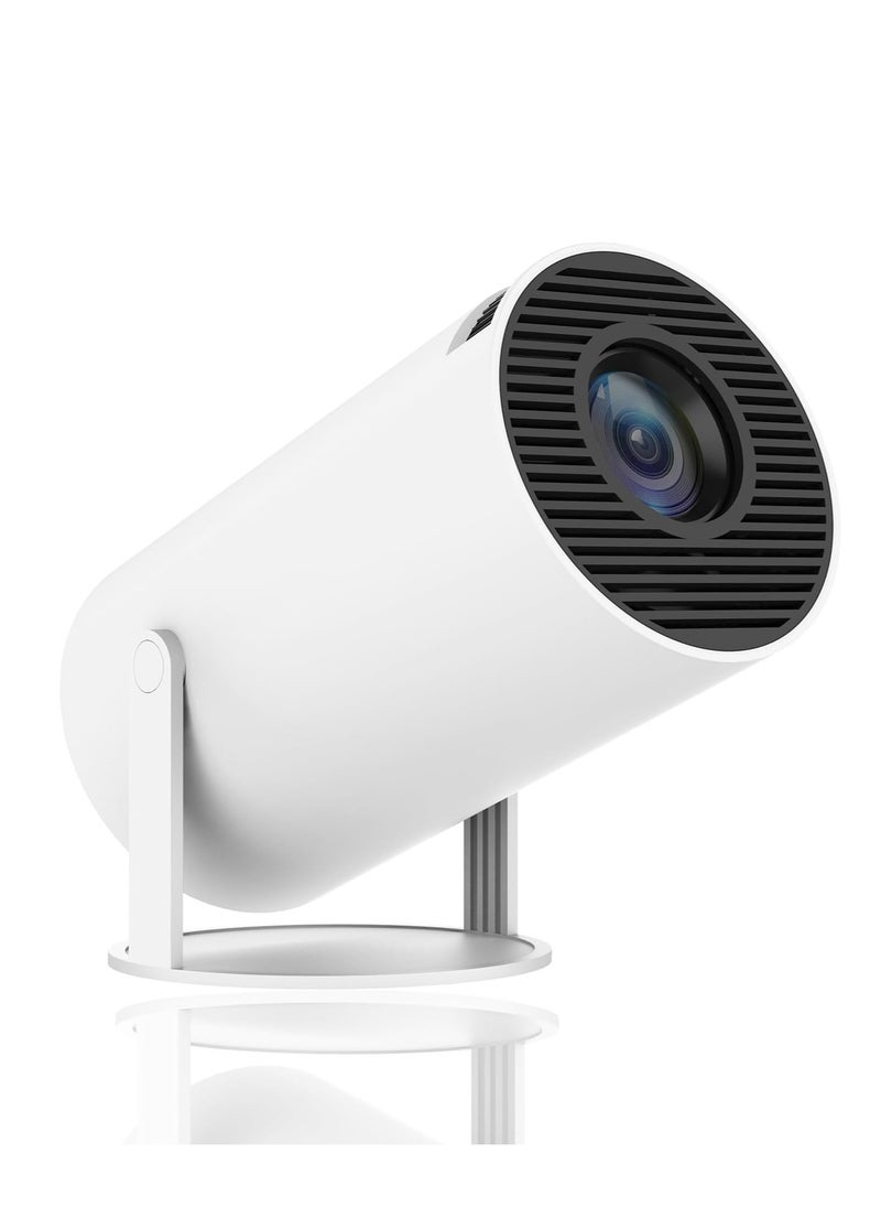 Generic 40"-130" Smart Mini Projector 4K – 5G WiFi, Premium 360° Sound, Bluetooth 5.0 – Compatible with Android/iOS/Windows/TV Stick/HDMI/USB – White  - Image 1