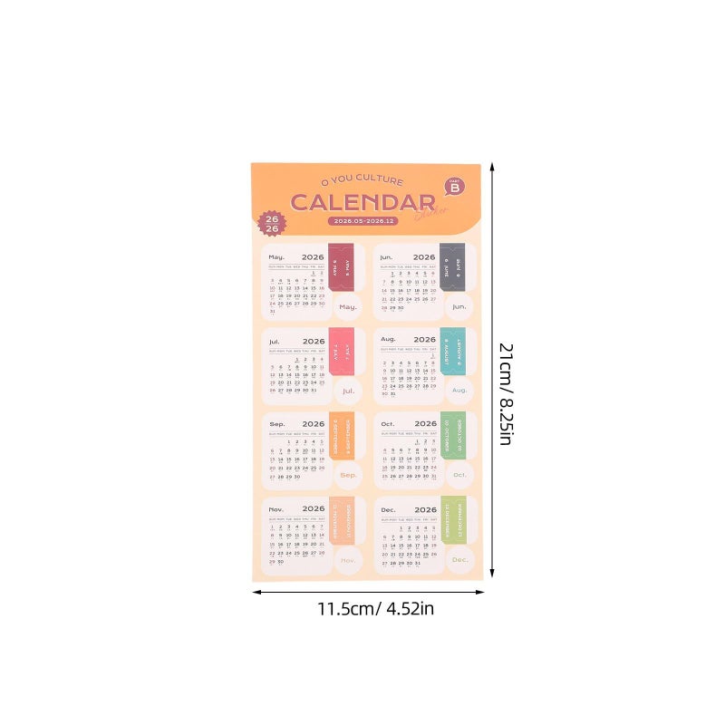Retro Color Coded Monthly Calendar Stickers Adhesive Tabs for Journals Notebooks DIY Planning - Image 3