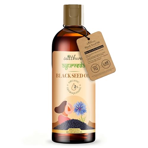 Satthwa Organic Black Seed Oil – Edible - Cold-Pressed, 100% Pure Nigella Sativa Oil, High TQ, Nutrient-Rich for Immune, Hair & Skin Support - 200ml - Image 1